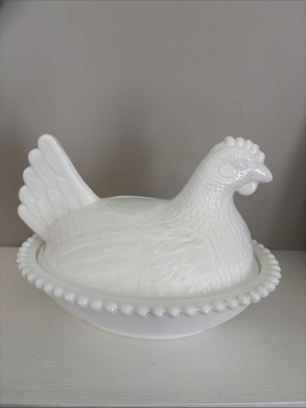 Indiana Glass HEN ON A NEST -White Milkglass - Picture 4 of 12